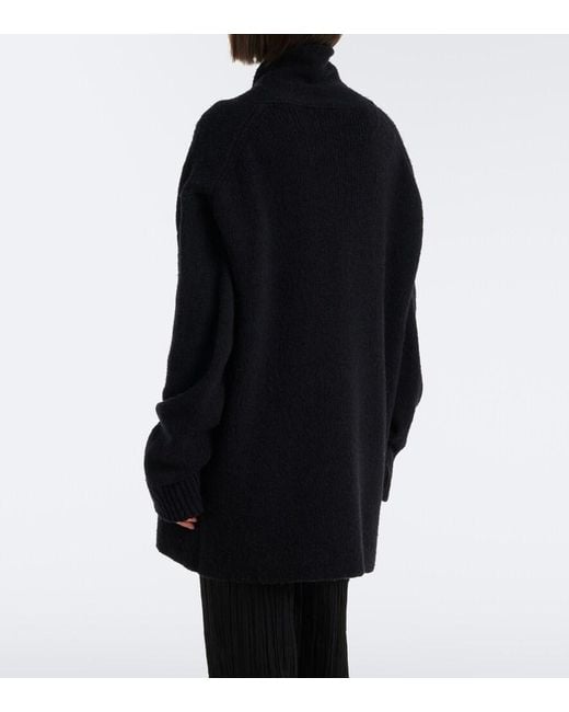 The Row Black Parry Cashmere, Wool, And Silk Cardigan