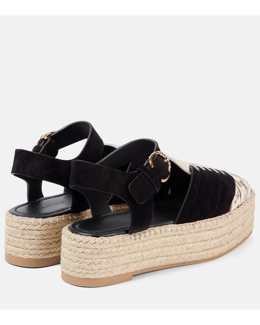 Ulla Johnson Black Elsa Leather Espadrilles