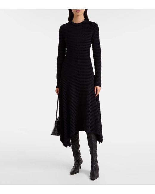 Proenza Schouler Black Midikleid Aus Strick