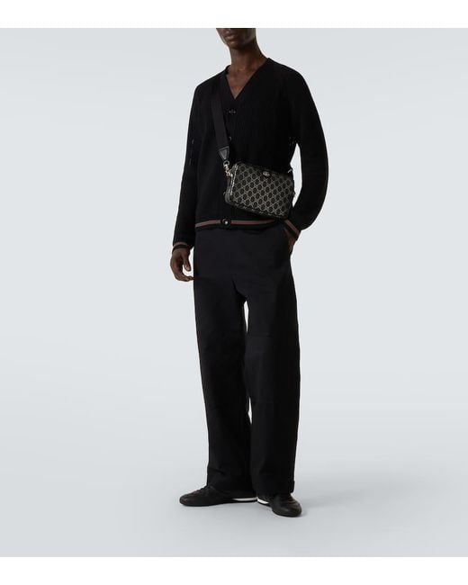 Gucci Messenger Bag Gg Mit Leder in Black für Herren