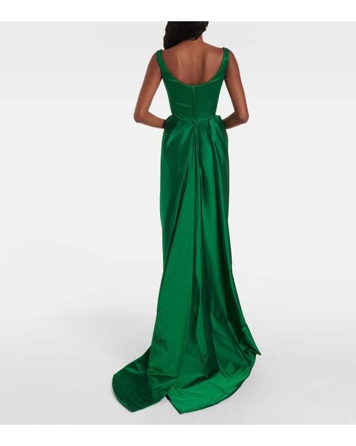 Vivienne Westwood Green Robe Nova Camille Aus Satin