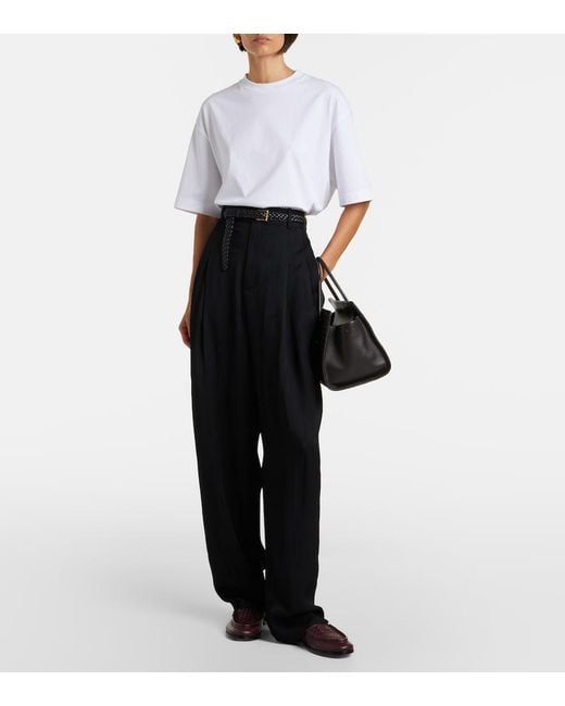 Bottega Veneta Black Barbara Small Intrecciato Leather Tote Bag
