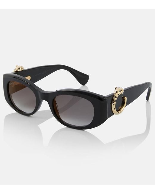 Cartier Brown Panthere De Cartier Square Sunglasses