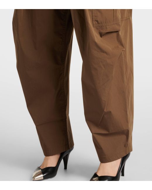 Isabel Marant Brown Rebecca Cotton-Blend Cargo Pants