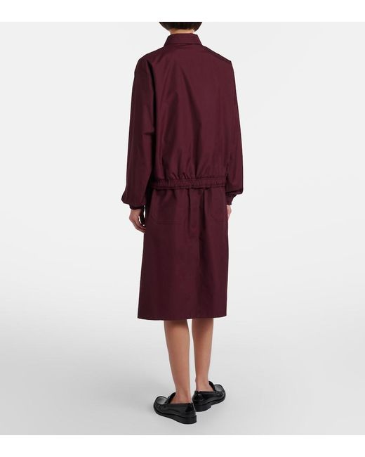 Prada Purple Poplin Midi Skirt
