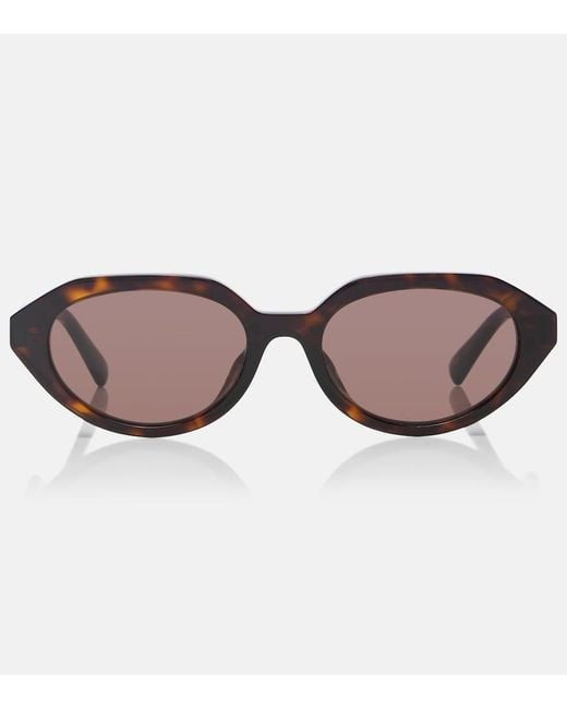 Gucci Brown Double G Oval Sunglasses