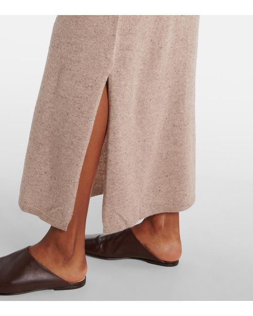 Altuzarra Natural Kasos Draped Cashmere Maxi Dress