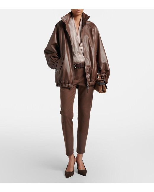 Brunello Cucinelli Brown Essence Small Suede Top-Handle Bag