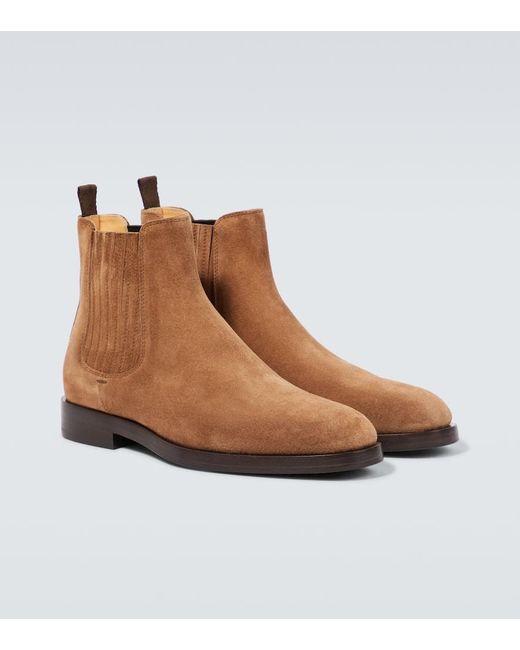 Bottines Chelsea En Daim Brunello Cucinelli pour homme en coloris Brown