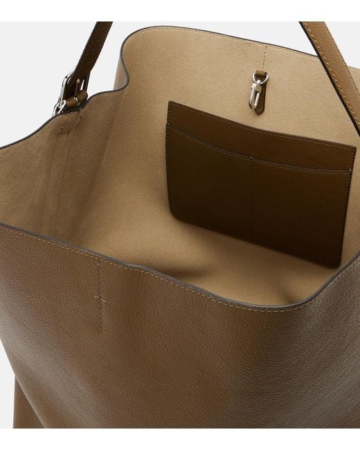 Totême Brown Large Leather Tote Bag