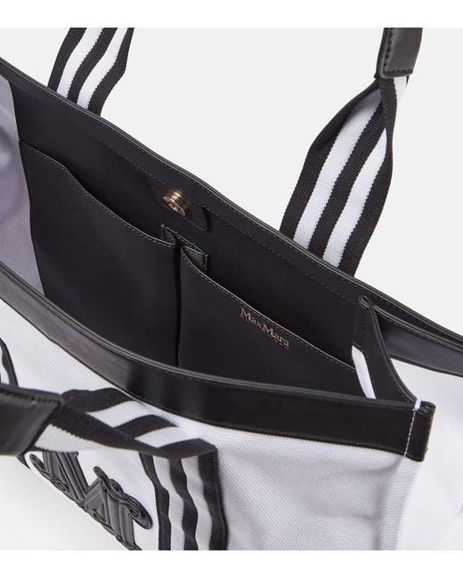 Max Mara Black Tote Palau Large Aus Canvas