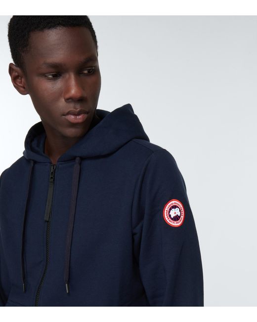 Canada Goose Huron Cotton Jersey Hoodie In Blue For Men, 43% OFF