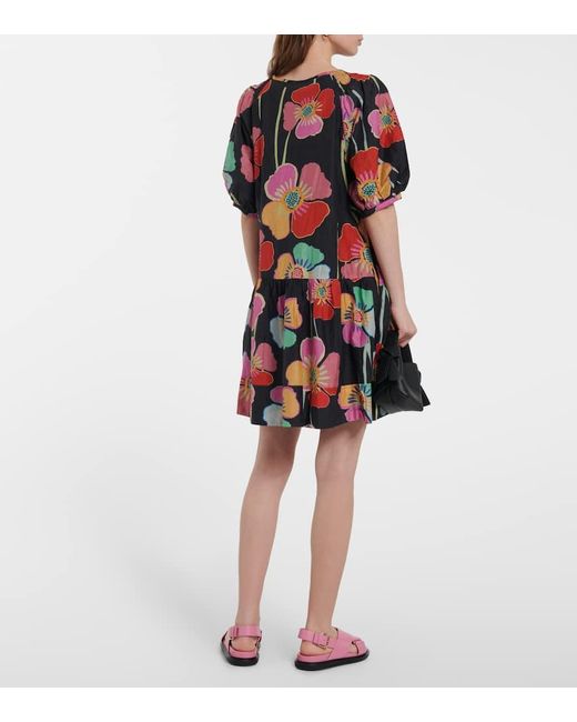 Vestido Corto Rachel Floral Velvet de color Multicolor