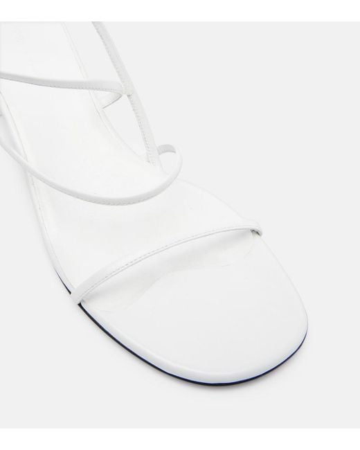 Khaite White Loop 35 Leather Sandals