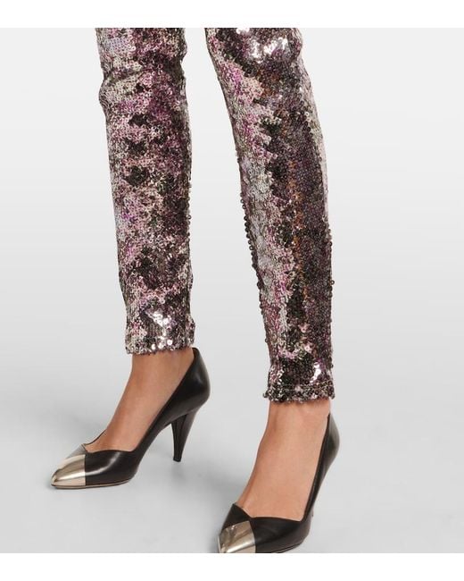 Isabel Marant Gray Bella Sequined Leggings