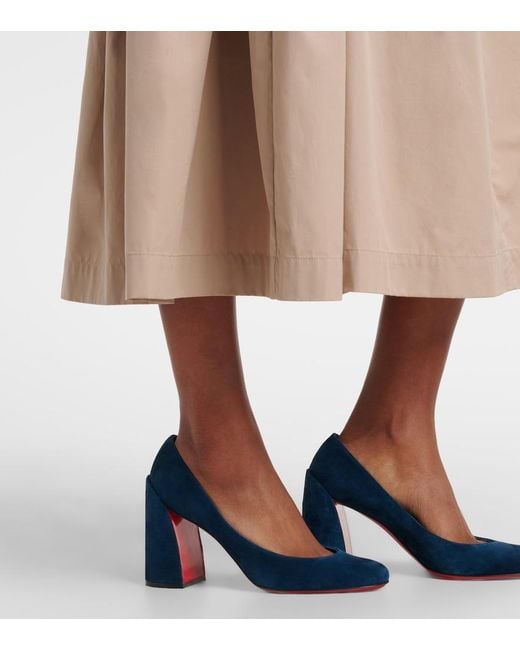 Christian Louboutin Blue Miss Sab Suede Pumps