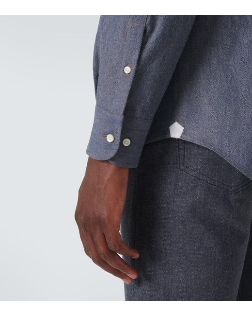 Camisa Andre De Chambray Loro Piana de hombre de color Blue