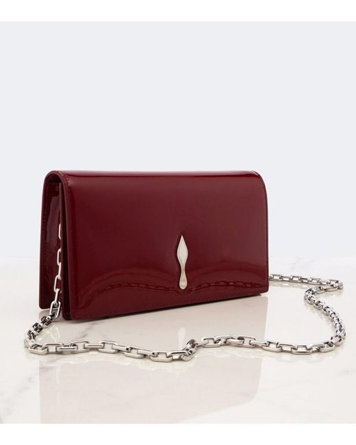 Christian Louboutin Red Bettina Small Patent Leather Clutch