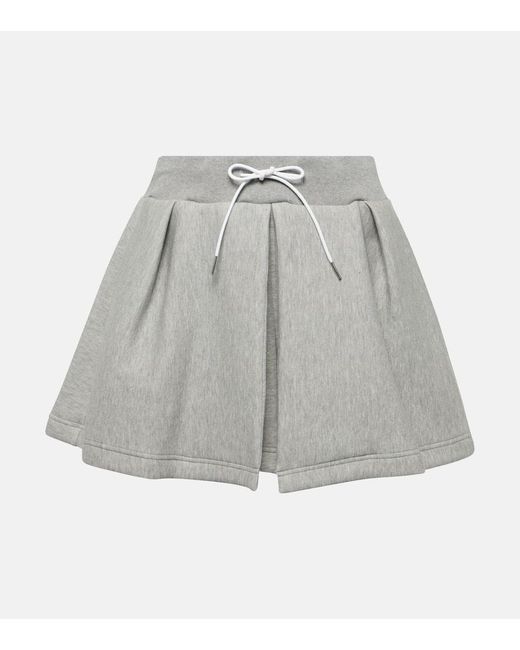 Shorts en mezcla de algodon Sacai de color Gray