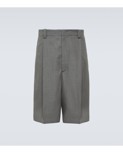 Jacquemus Gray Le Bermuda Salti Virgin Wool Bermuda Shorts for men