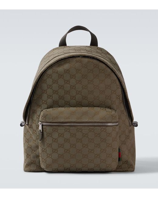 Mochila Medium De Lona Gg Gucci de hombre de color Brown