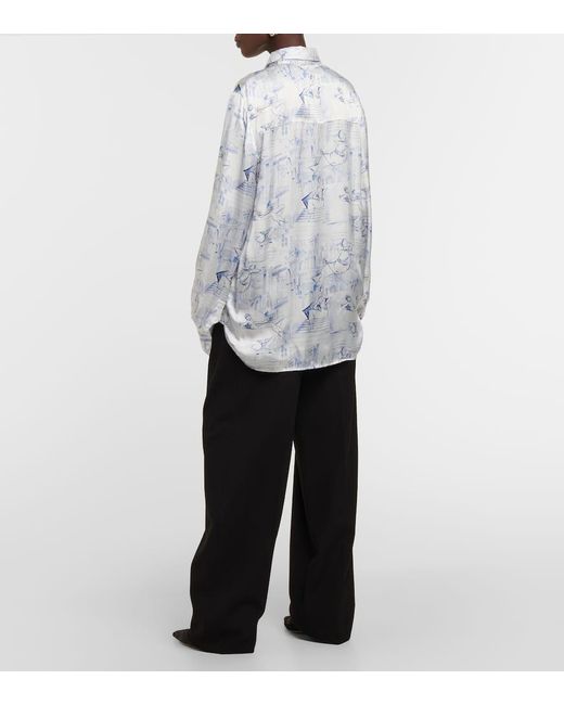 Camisa Minta con logo estampado Khaite de color White