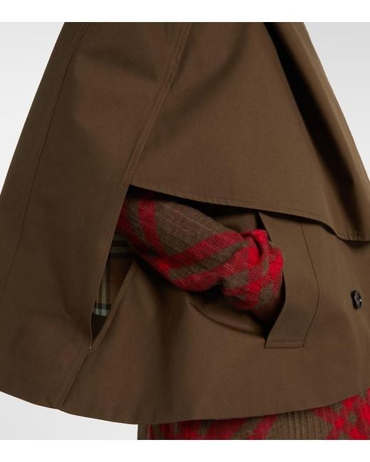 Burberry Brown Cape Aus Baumwolle