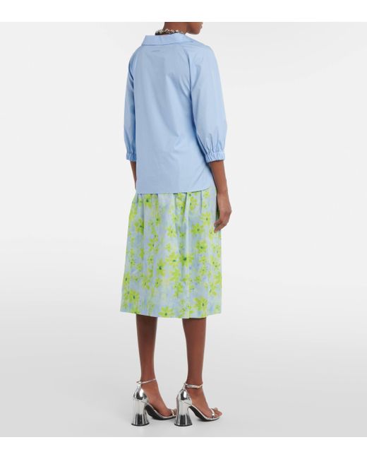 Marni Blue Cotton Poplin Shirt