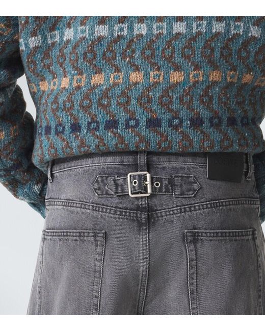 Loewe Gray Straight Jeans for men