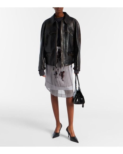 Prada Black Leather Jacket