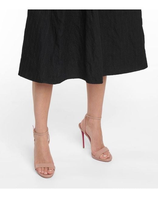 Christian Louboutin Pink Loubi Queen 120 Leather Sandals