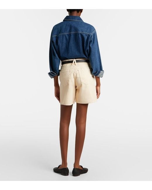 SLVRLAKE Denim Natural Square Denim Shorts