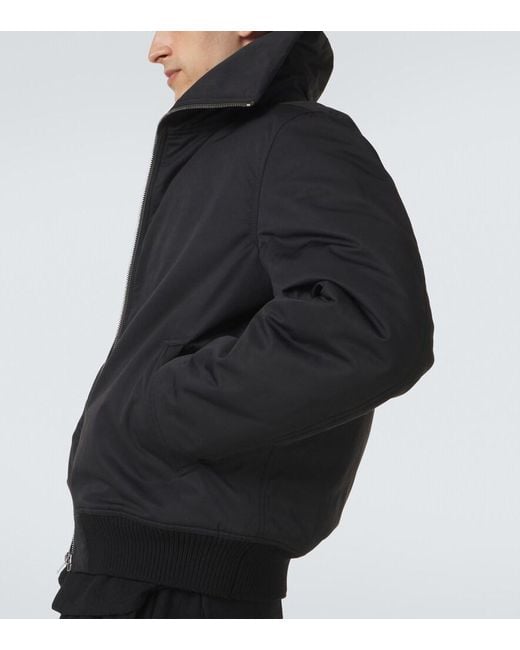 Rick Owens Black Dracuflight Padded Faille Jacket for men