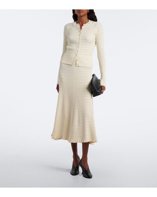 Proenza Schouler Natural Label Magnolia Knitted Midi Skirt