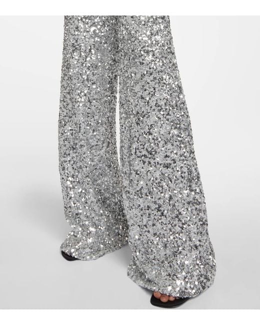 Combi-Pantalon A Sequins ROTATE BIRGER CHRISTENSEN en coloris Gray
