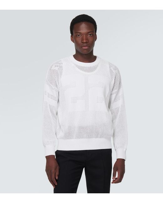 Amiri White Cotton Sweater for men