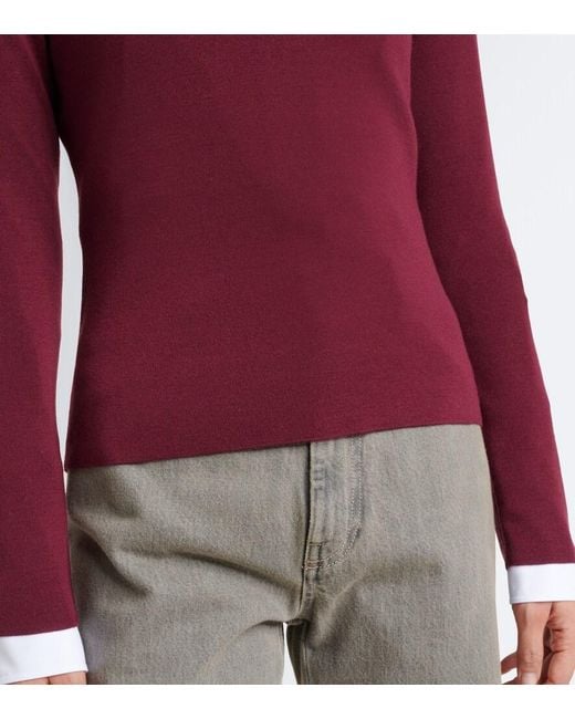 Max Mara Purple Virgin Wool Sweater