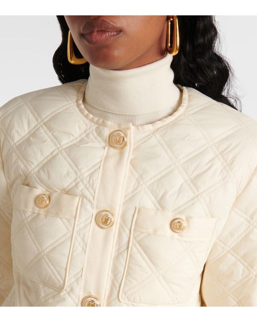Veronica Beard Natural Shalia Quilted Jacket