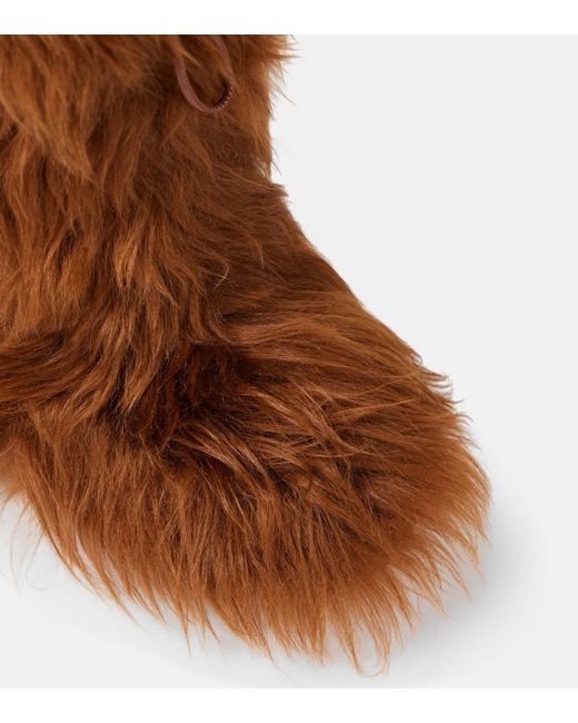 Tod's Brown Shearling Ankle Boots