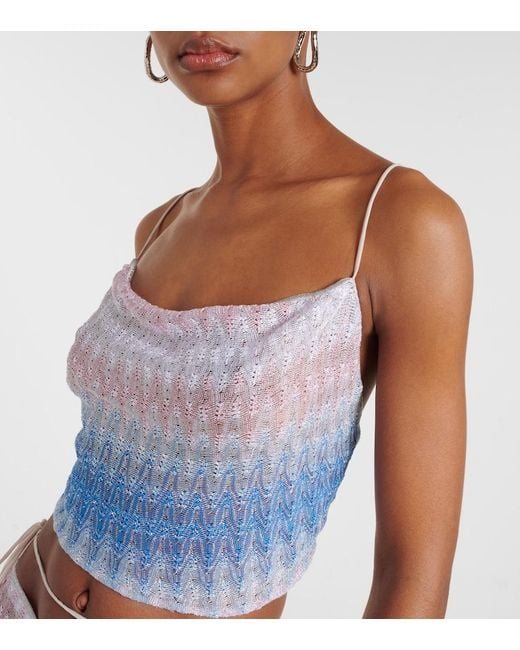Missoni Blue Wave Cropped Top