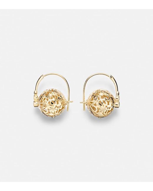 Sydney Evan Metallic Icon Wallpaper Bead 14Kt Earrings With Diamonds