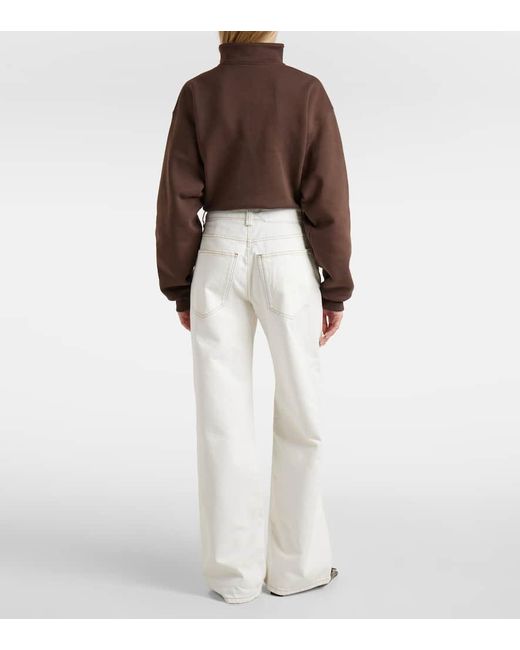 Jeans A Gamba Larga Wide De-Nimes di Jacquemus in White
