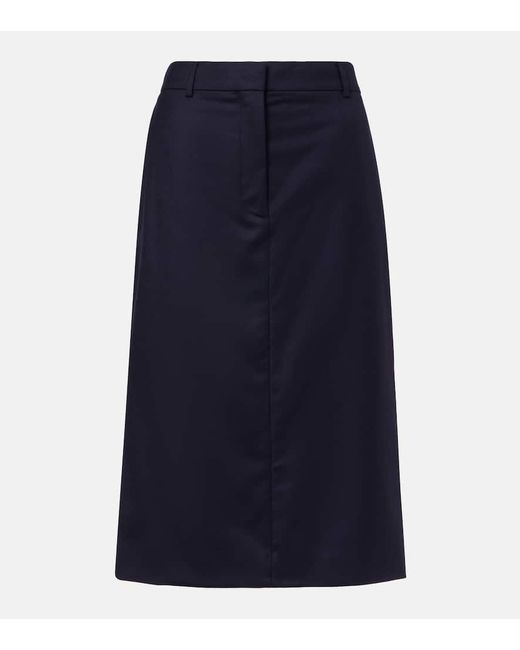 Stella McCartney Blue Bleistiftrock Aus Wolle