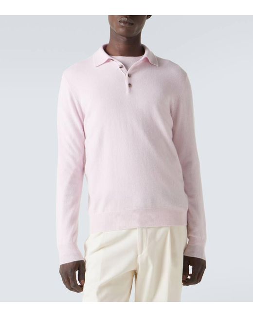 Allude Polopullover Aus Kaschmir in Pink für Herren