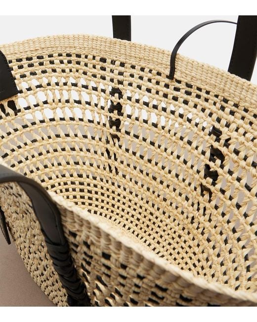 Loewe Metallic Paula's Ibiza Braid Medium Basket Bag