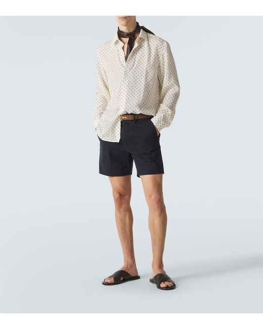 Tom Ford Blue Cotton Shorts for men
