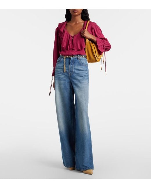 Chloé Brown Marcie Medium Suede Shoulder Bag