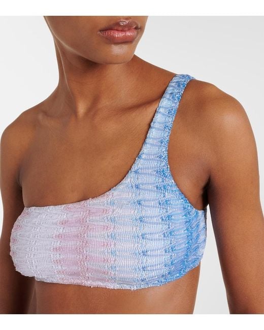 Missoni White Zigzag Ombre Lame Bikini