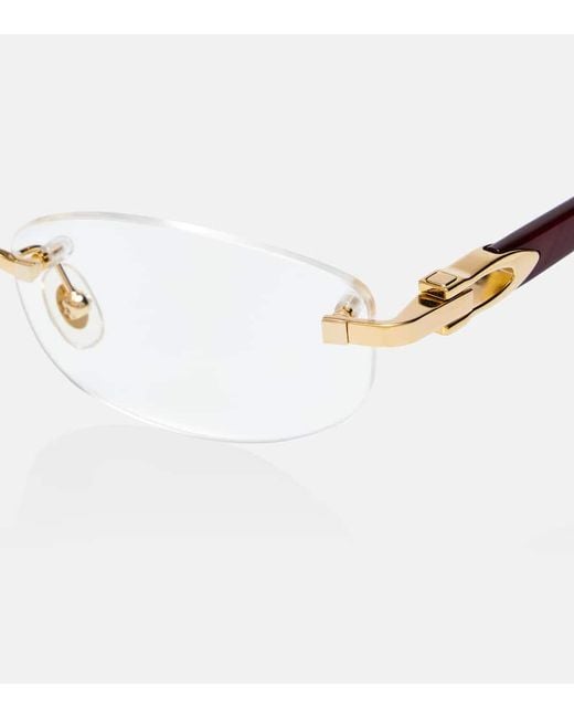 Gafas Ovaladas Signature C Cartier de color Metallic