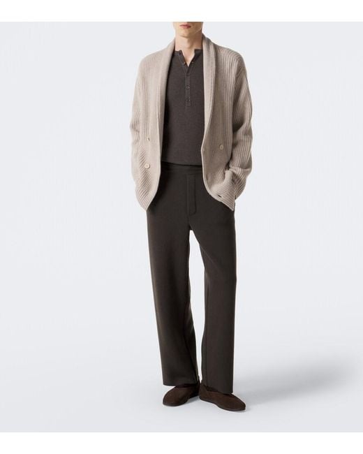 Lisa Yang Gray Falk Cotton And Cashmere Henley Shirt for men